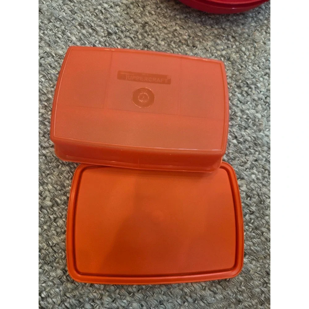 Vintage 60s 70s Tupperware Plastic Food Keeper Divided Storage Tray Grater